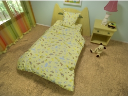Bērnu gultas veļa  "Happy Farm yellow"